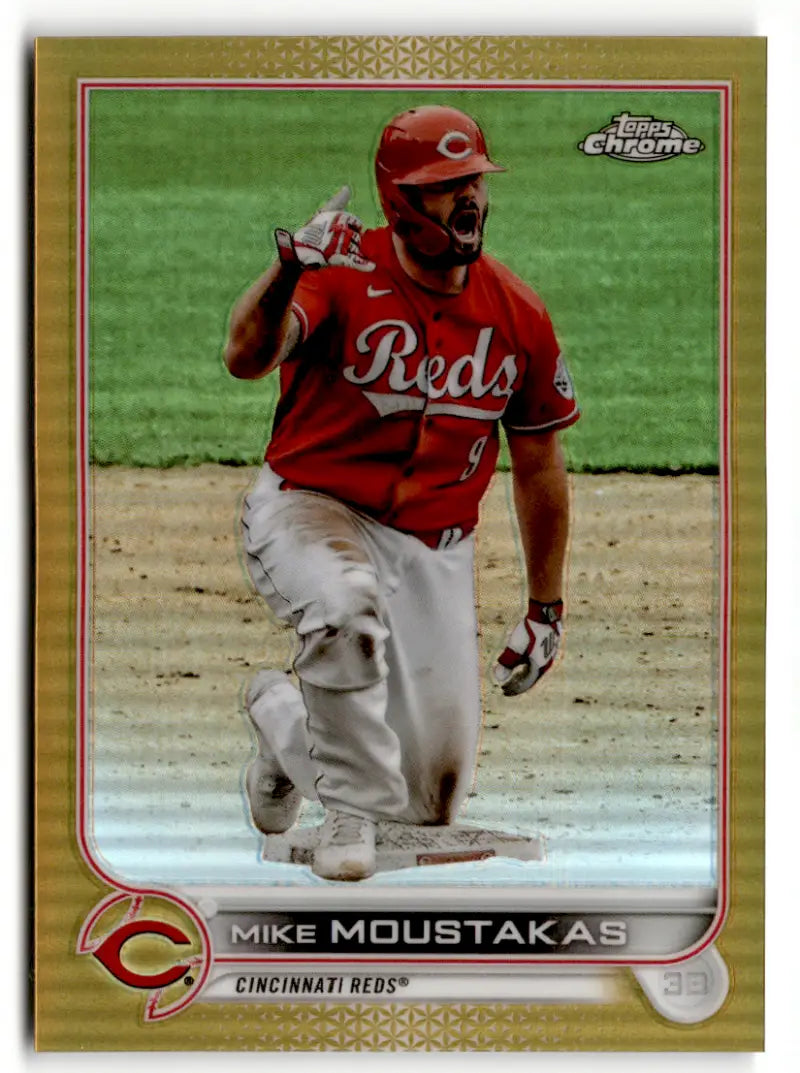 2022 Topps Chrome Refractor Gold #56 Mike Moustakas NM-MT 20/50 Reds ID:50826