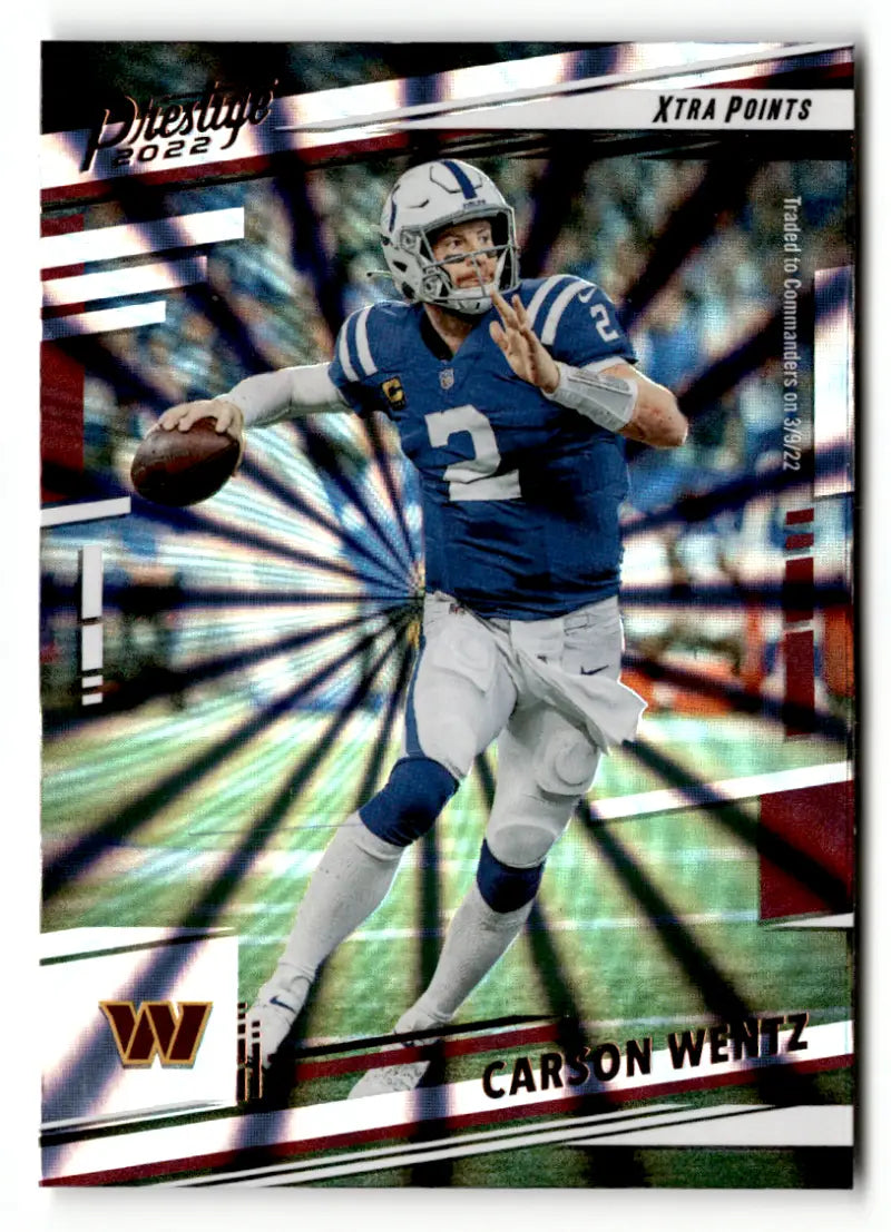 2022 Panini Prestige Xtra Points Sunburst #123 Carson Wentz NM-MT Colts ID:52153