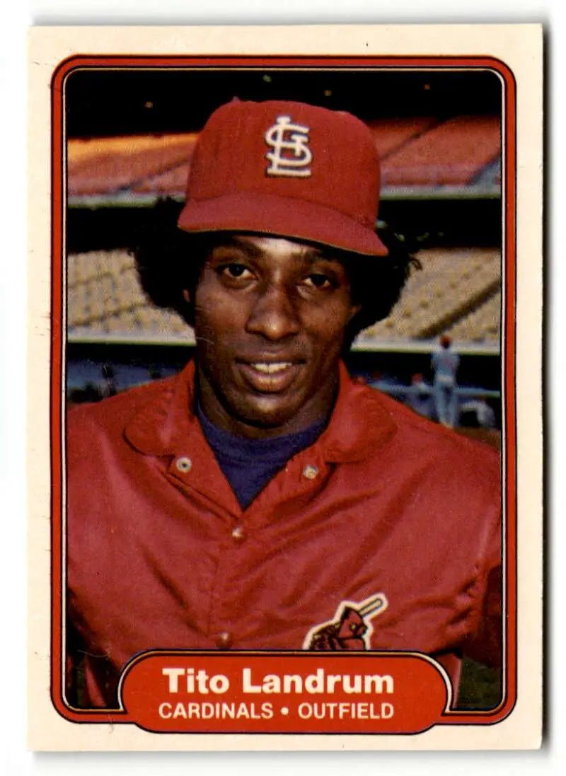 1982 Fleer #118 Tito Landrum St. Louis Cardinals Baseball Cards ID:52303