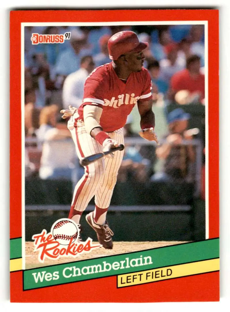 1991 Donruss The Rookies #3 Wes Chamberlain Philadelphia Phillies Ba ID:52434