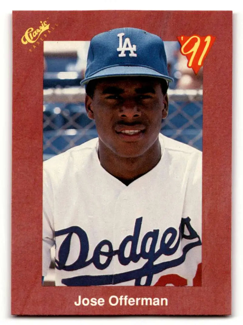 1991 Classic II #T37 Jose Offerman Los Angeles Dodgers Baseball Card ID:52745