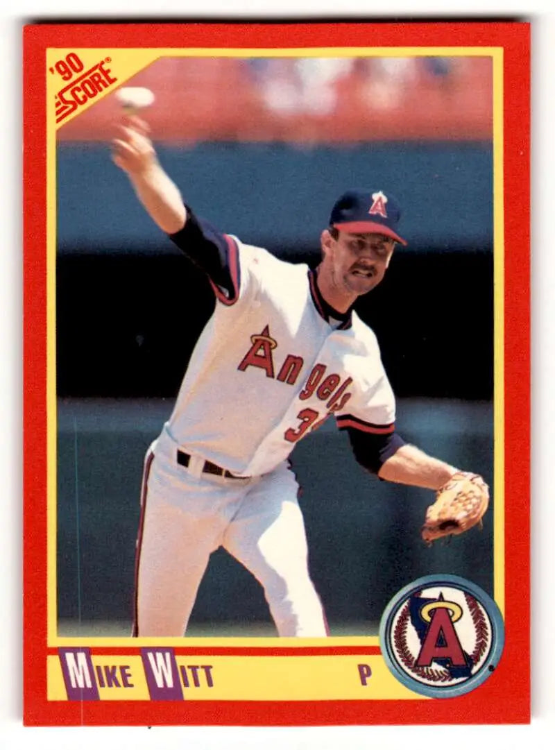1990 Score #226 Mike Witt California Angels Baseball Cards ID:52824