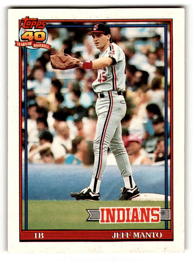 1991 Topps #488 Jeff Manto Cleveland Indians Baseball Cards ID:53060