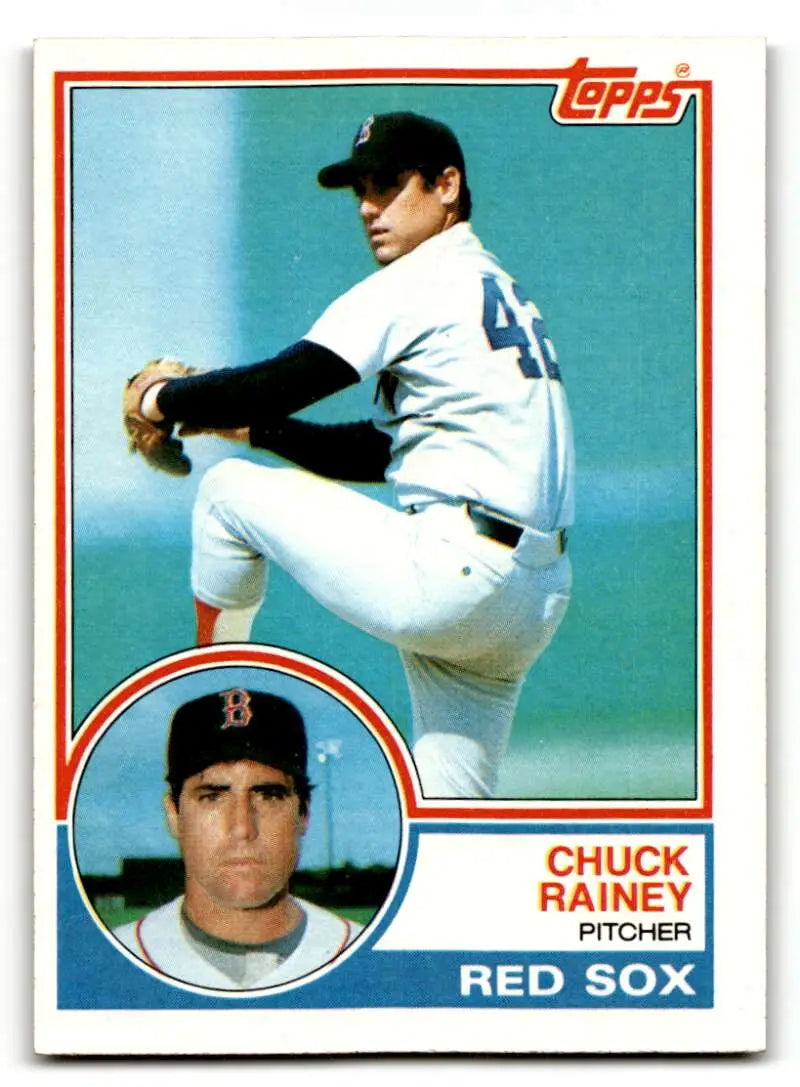 1983 Topps #56 Chuck Rainey Boston Red Sox Baseball Cards NM Near Mi ID:53413