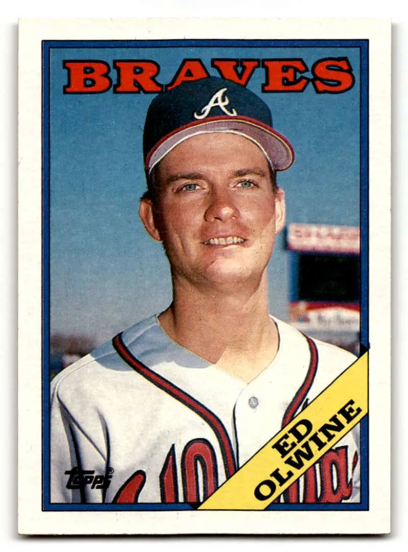 1988 Topps #353 Ed Olwine Atlanta Braves Baseball Cards EX/NM ID:53524