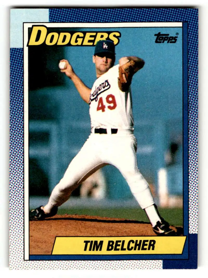 1990 Topps #173 Tim Belcher Los Angeles Dodgers Baseball Cards EX/NM ID:53581