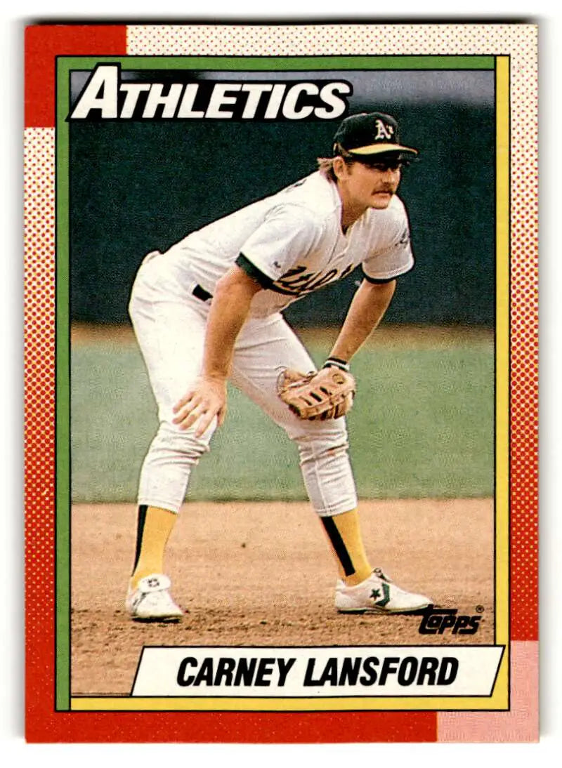 1990 Topps #316 Carney Lansford Oakland Athletics Baseball Cards EX/ ID:53594
