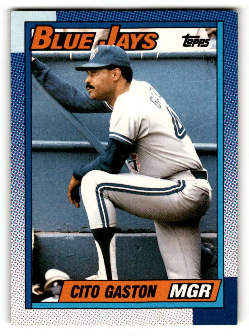 1990 Topps #201 Cito Gaston Toronto Blue Jays Baseball Cards EX/NM ID:53597
