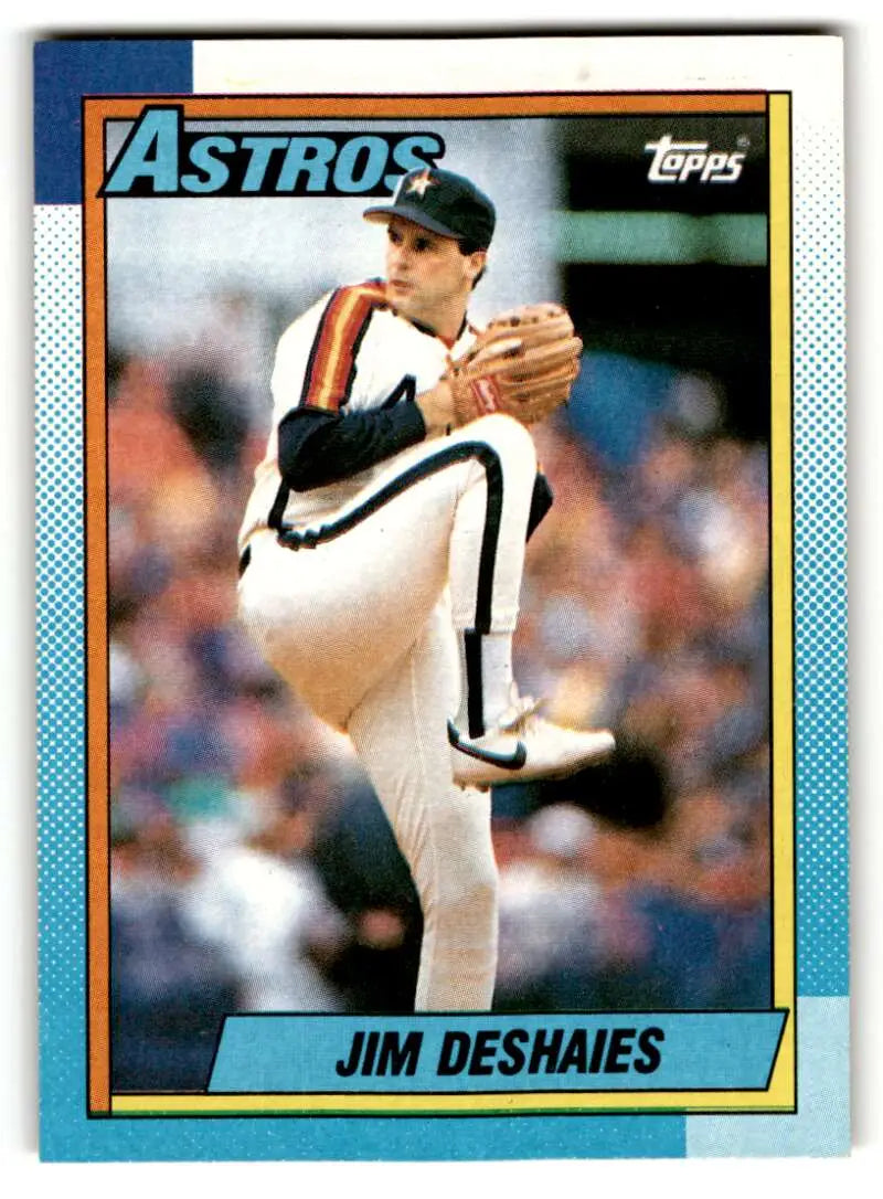1990 Topps #225 Jim Deshaies Houston Astros Baseball Cards EX/NM ID:53622
