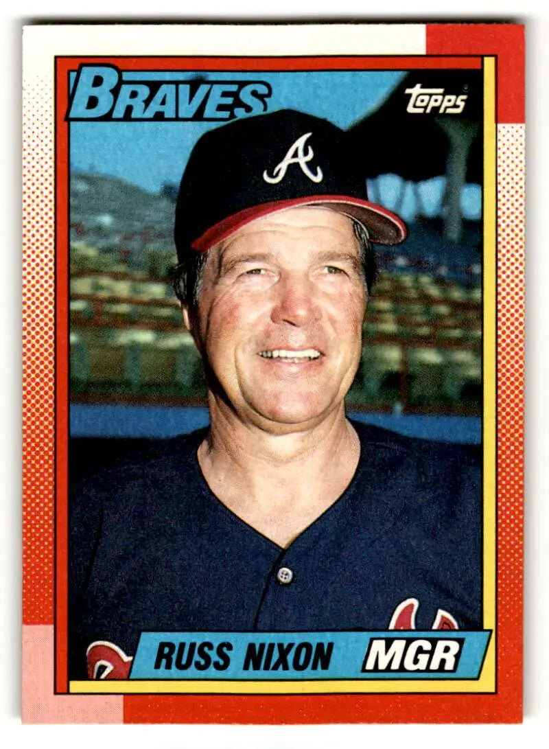 1990 Topps #171 Russ Nixon Atlanta Braves Baseball Cards EX/NM ID:53714