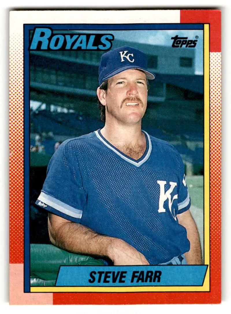 1990 Topps #149 Steve Farr Kansas City Royals Baseball Cards EX/NM ID:53715