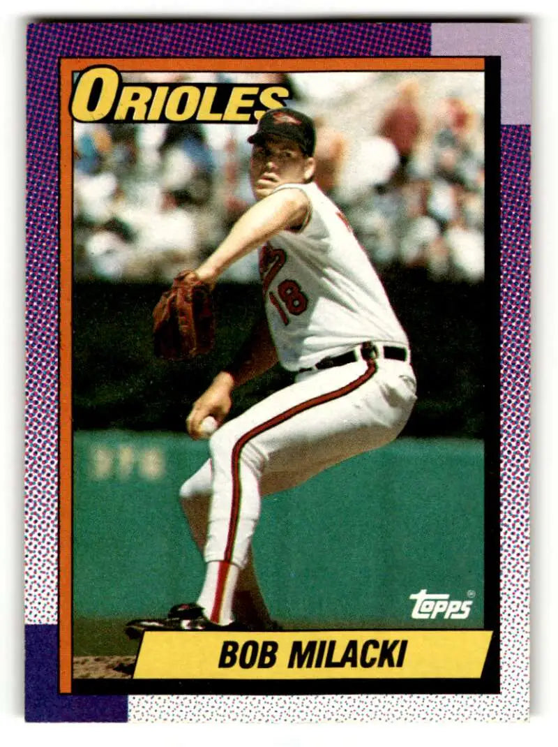 1990 Topps #73 Bob Milacki Baltimore Orioles Baseball Cards EX/NM ID:53760