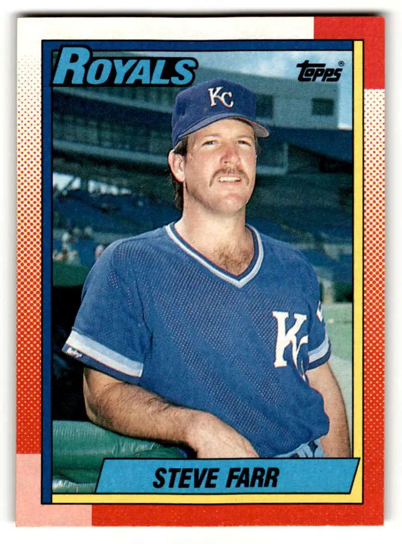 1990 Topps #149 Steve Farr Kansas City Royals Baseball Cards EX/NM ID:53766