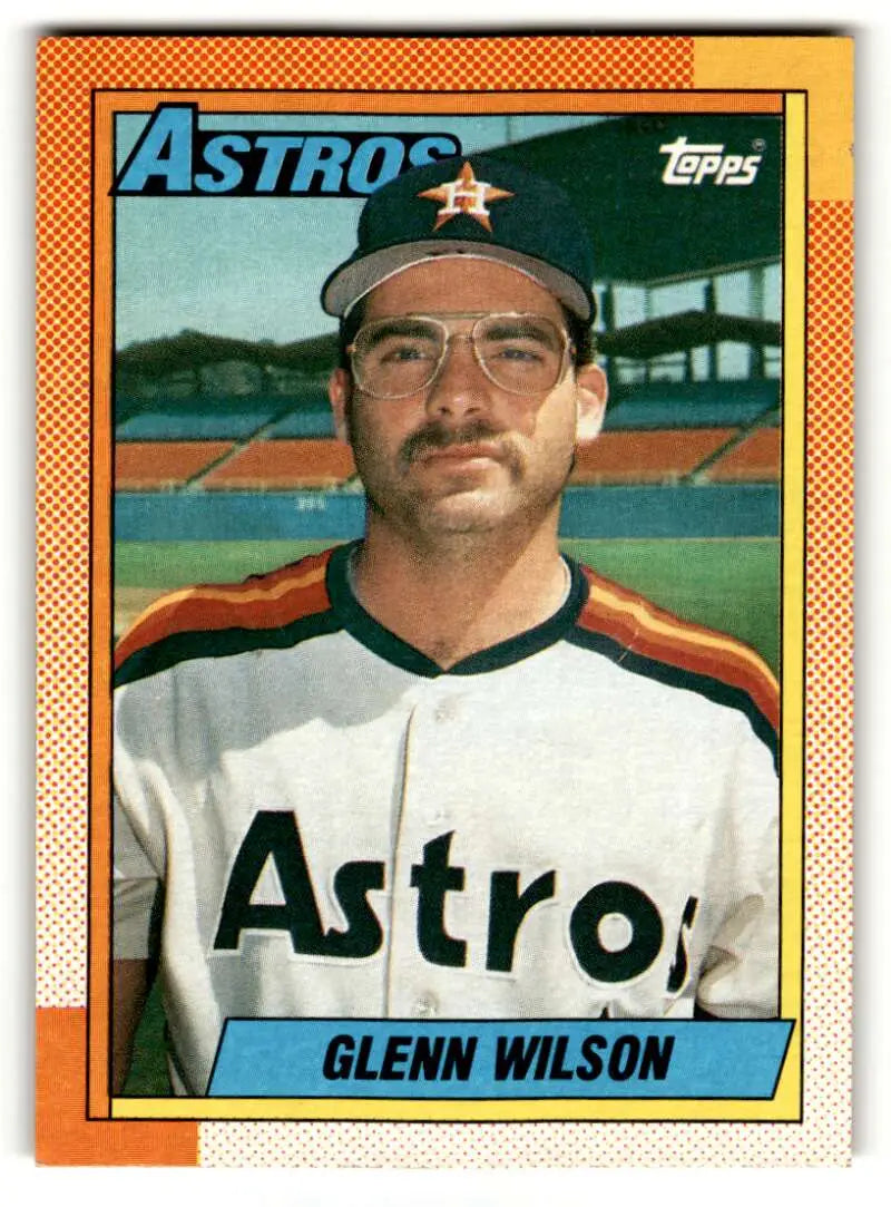 1990 Topps #112 Glenn Wilson Houston Astros Baseball Cards EX/NM ID:53772