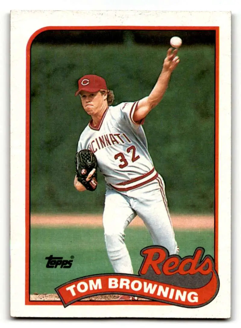 1989 Topps #234 Tom Browning Cincinnati Reds Baseball Cards EX/NM ID:53783