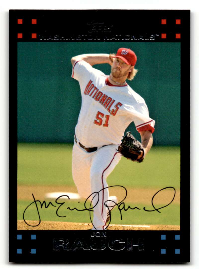 2007 Topps #136 Jon Rauch Washington Nationals Baseball Cards NM Nea ID:53853