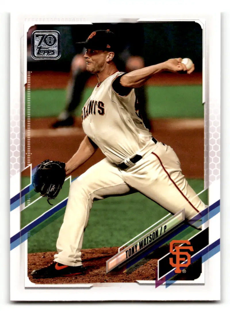 2021 Topps #589 Tony Watson NM Near Mint Giants ID:53895