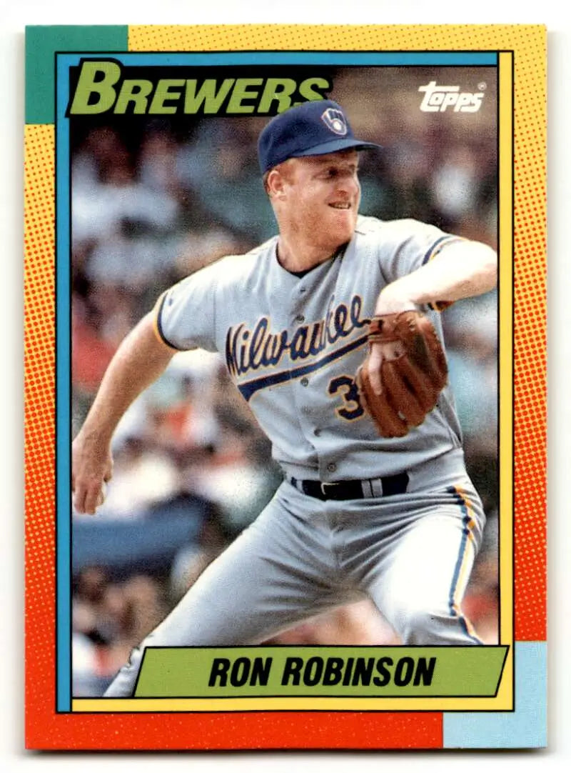1990 Topps Traded #104T Ron Robinson Milwaukee Brewers Baseball Card ID:53946