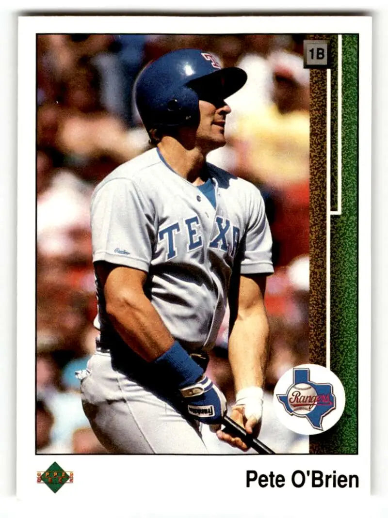 1989 Upper Deck #54 Pete O’Brien Texas Rangers Baseball Cards EX/NM ID:54103