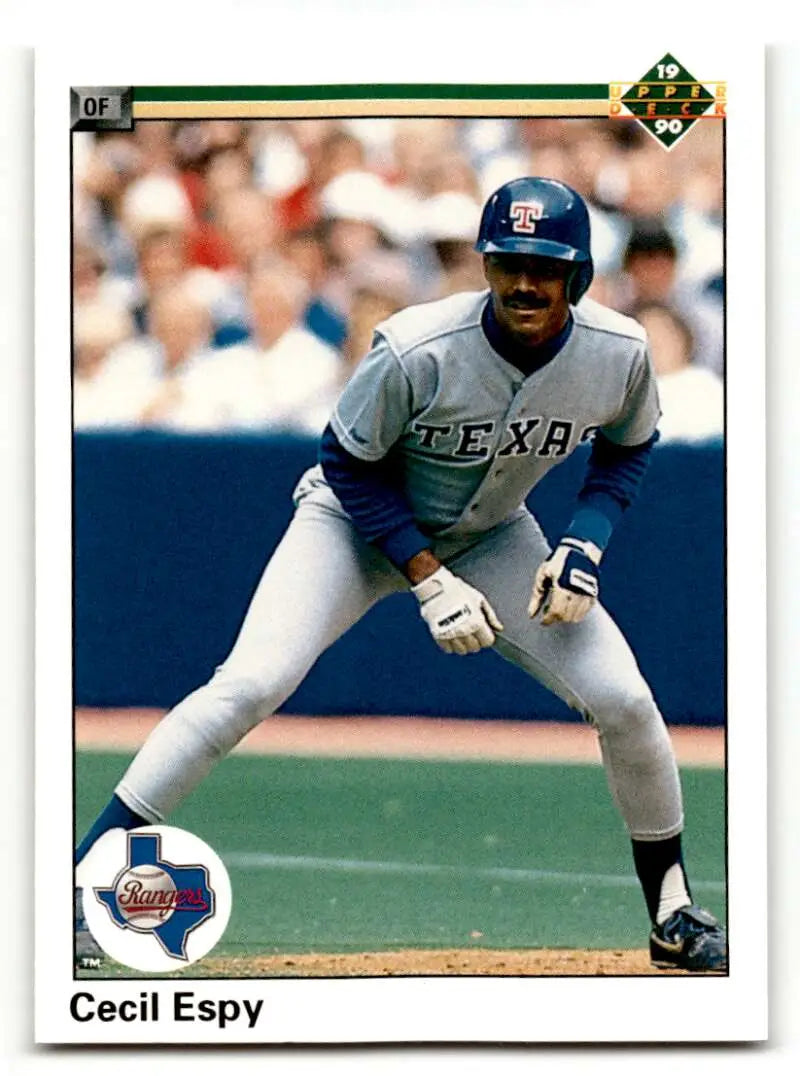 1990 Upper Deck #371 Cecil Espy Texas Rangers Baseball Cards EX/NM ID:54164
