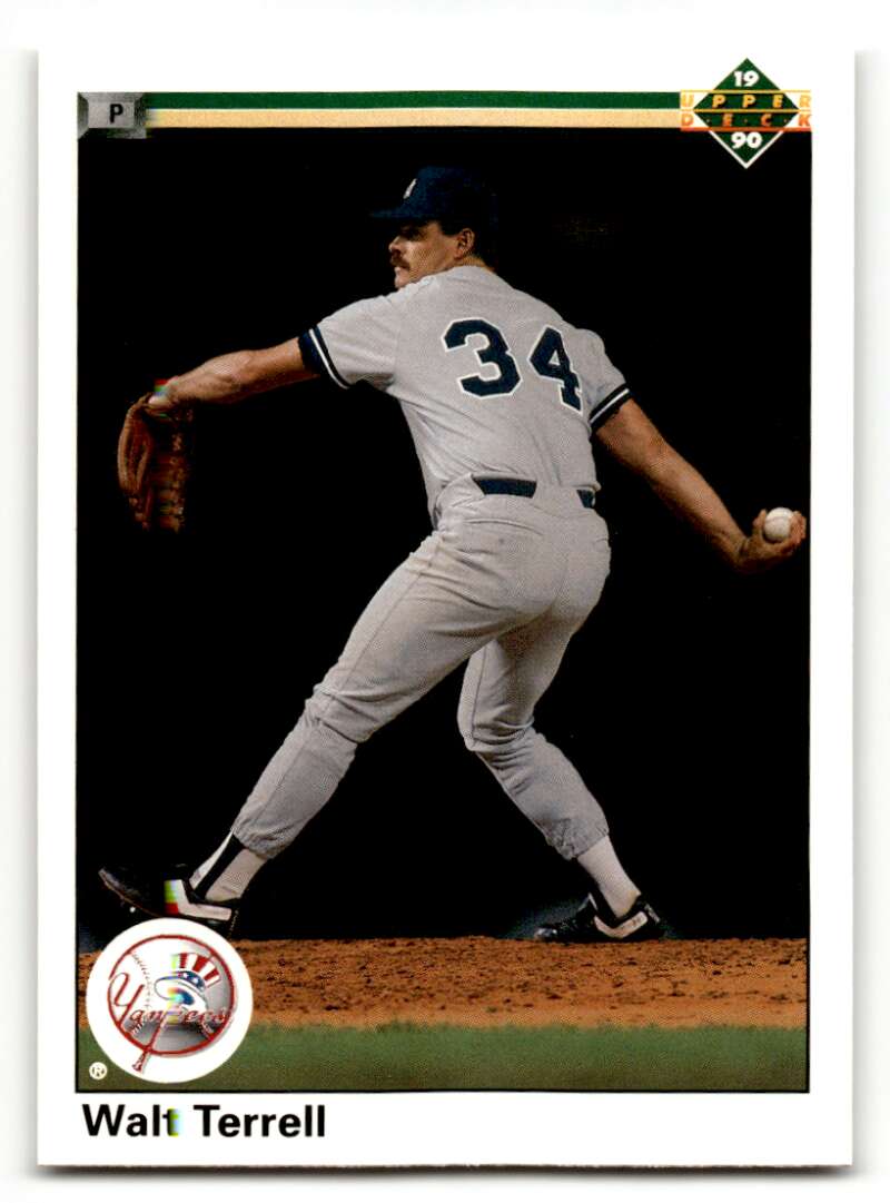 1990 Upper Deck #661 Walt Terrell New York Yankees Baseball Cards EX ID:54173