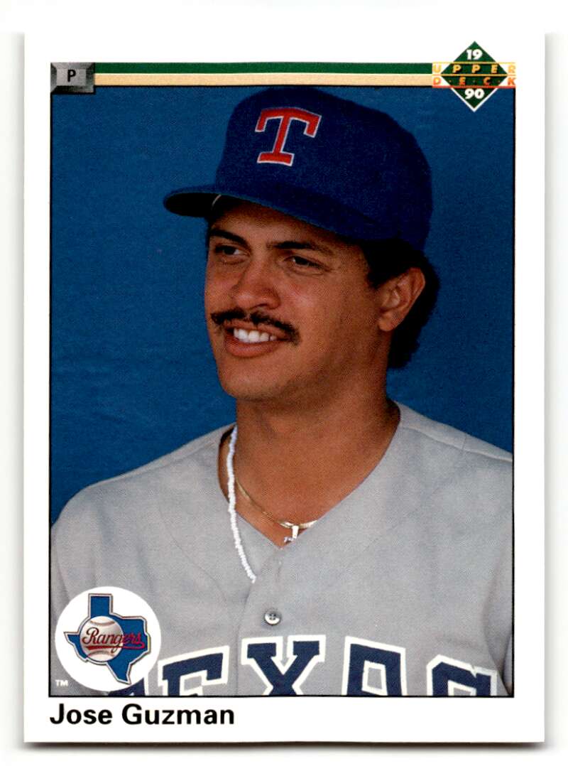 1990 Upper Deck #617 Jose Guzman Texas Rangers Baseball Cards EX/NM ID:54188