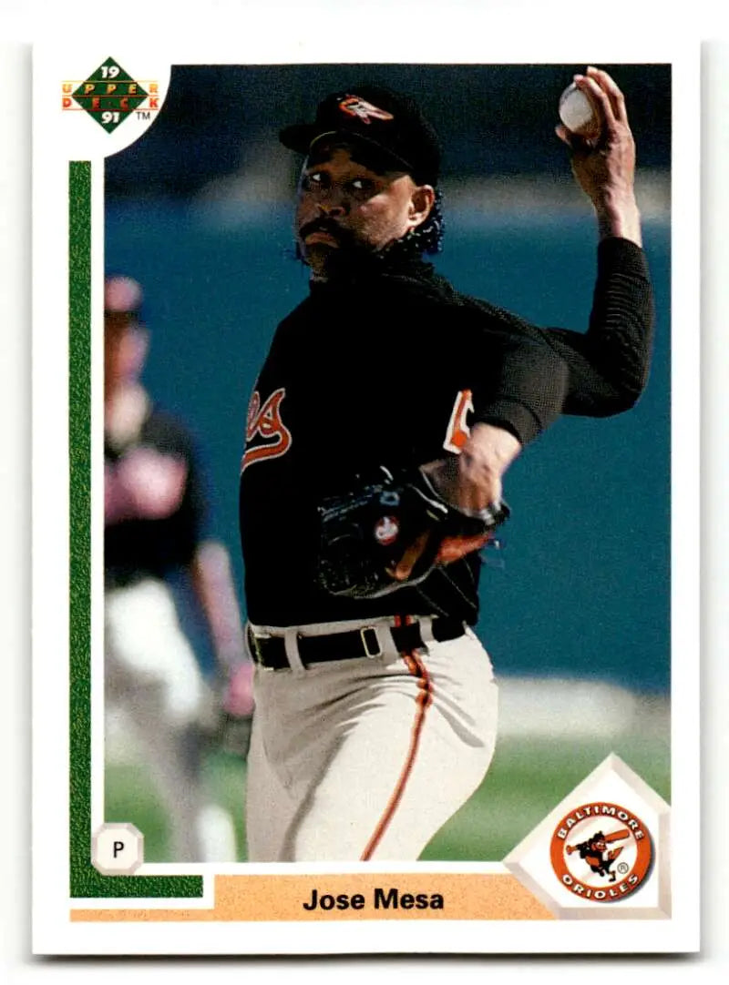 1991 Upper Deck #703 Jose Mesa Baltimore Orioles Baseball Cards NM N ID:54284