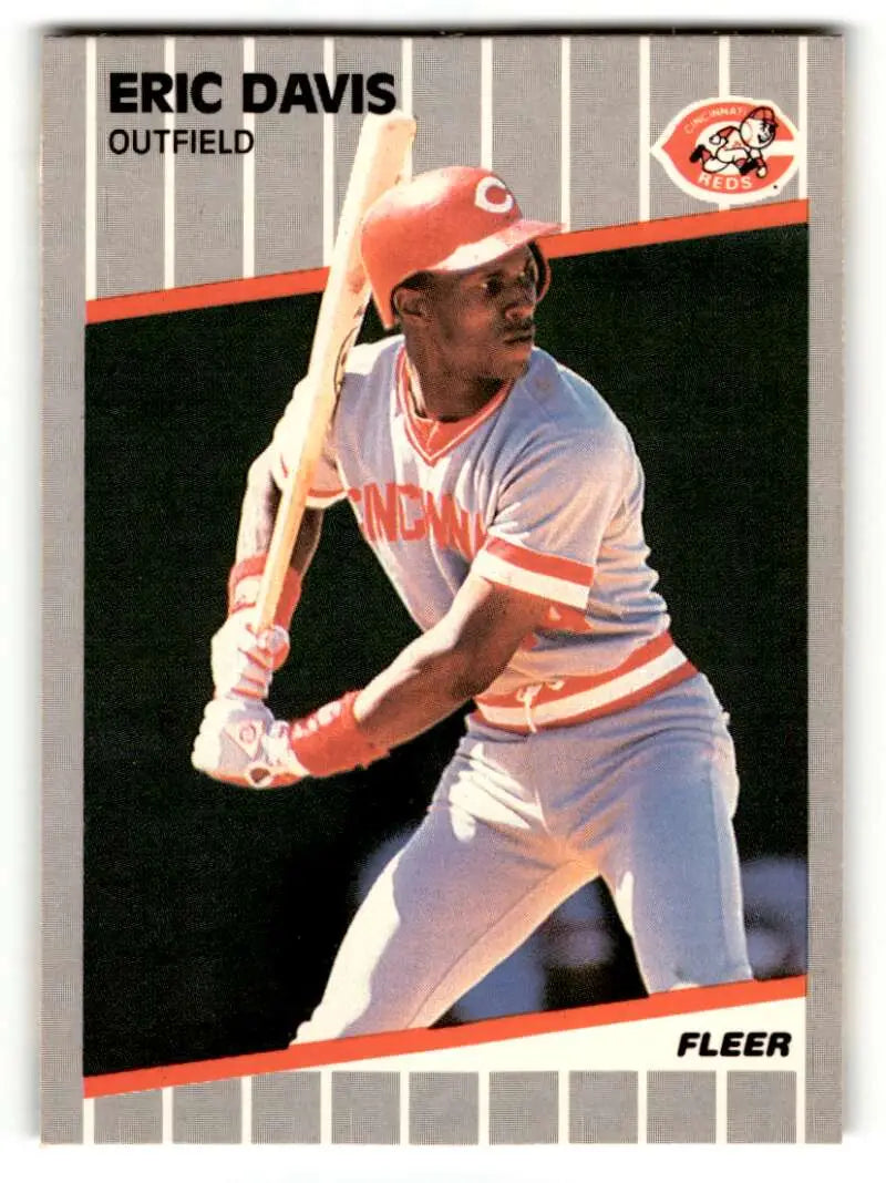1989 Fleer #158 Eric Davis Cincinnati Reds Baseball Cards NM Near Mi ID:54330