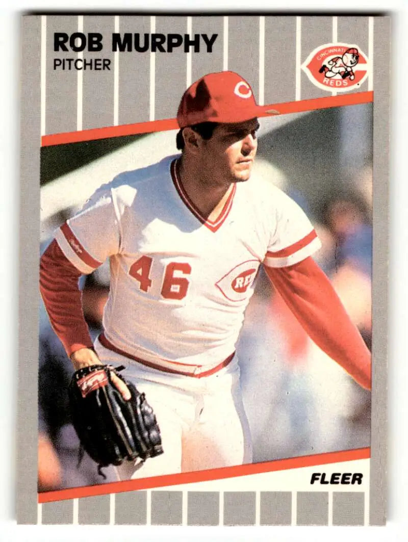 1989 Fleer #165 Rob Murphy Cincinnati Reds Baseball Cards NM Near Mi ID:54336