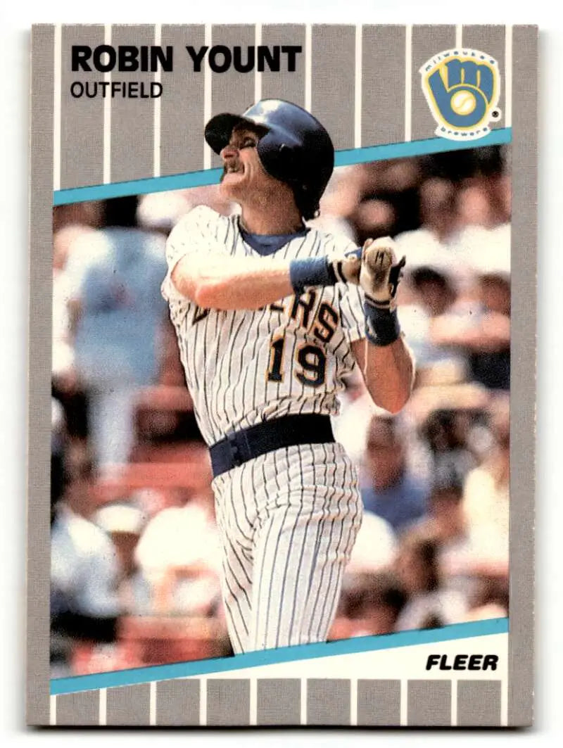 1989 Fleer #200 Robin Yount Milwaukee Brewers Baseball Cards NM Near ID:54349