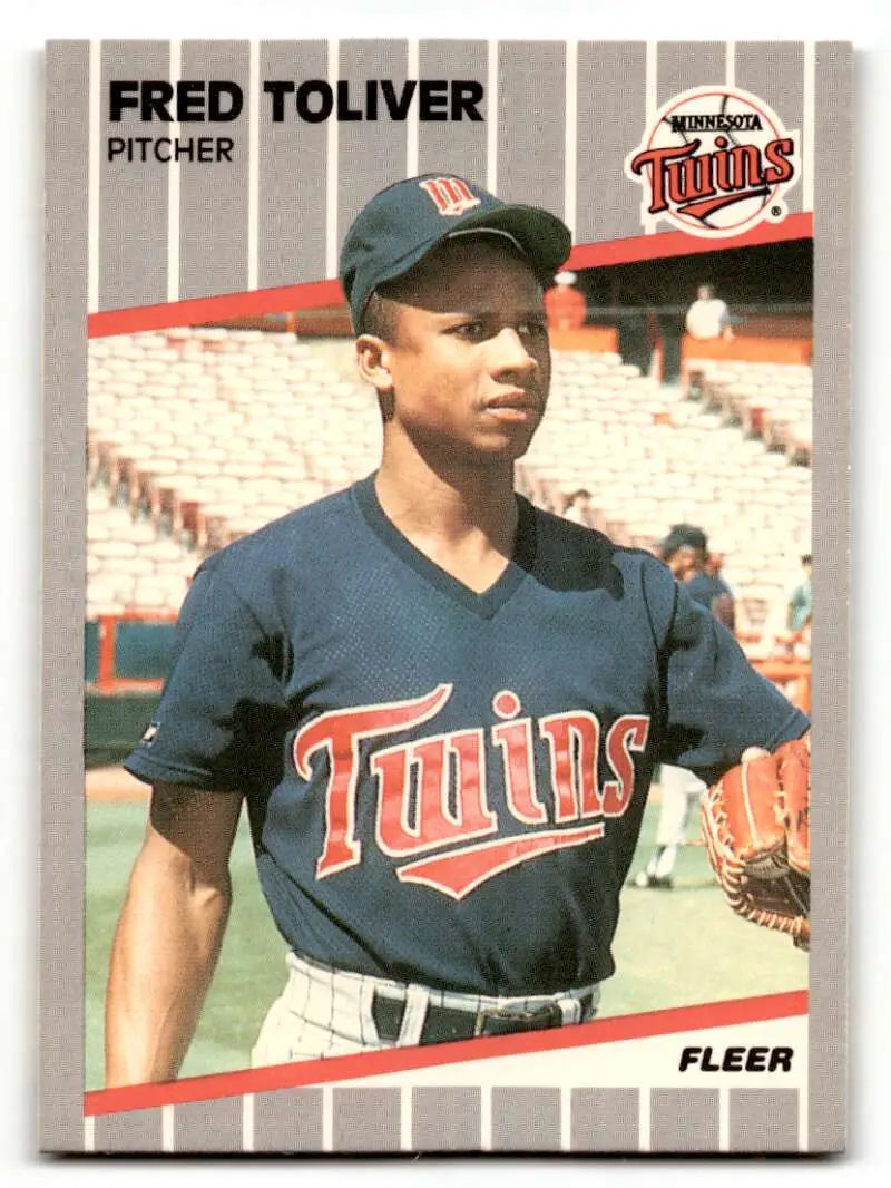 1989 Fleer #126 Fred Toliver Minnesota Twins Baseball Cards NM Near ID:54369