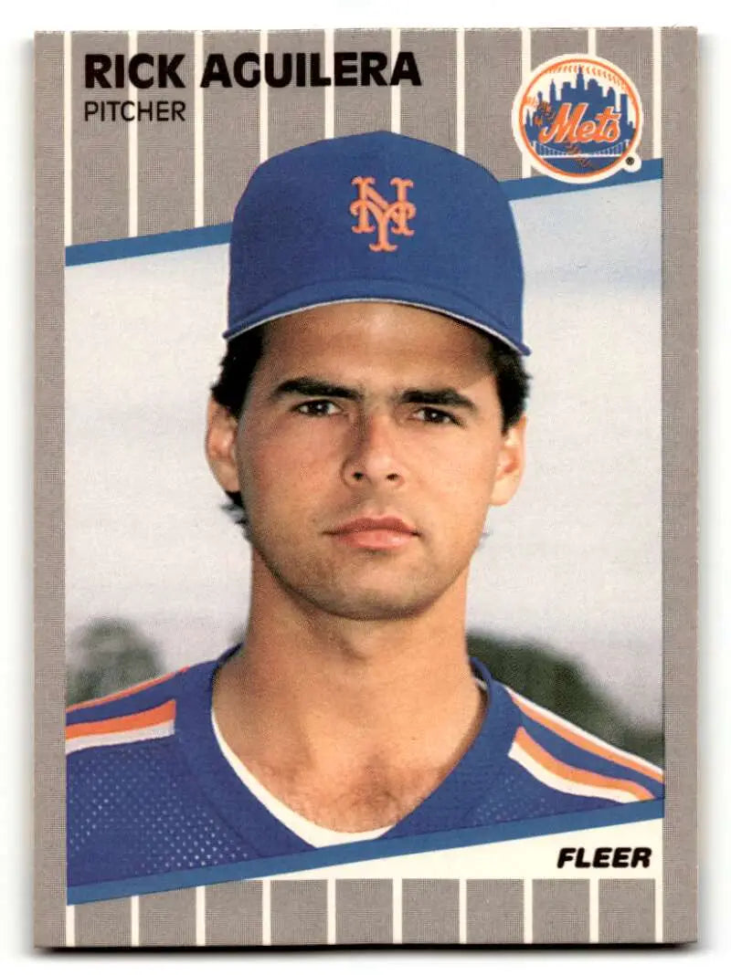 1989 Fleer #27 Rick Aguilera New York Mets Baseball Cards NM Near Mi ID:54474