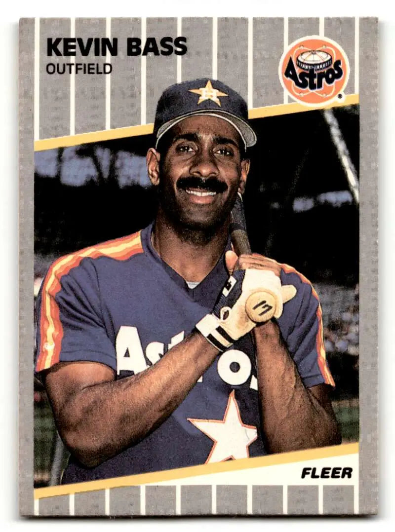 1989 Fleer #351 Kevin Bass Houston Astros Baseball Cards NM Near Min ID:54526