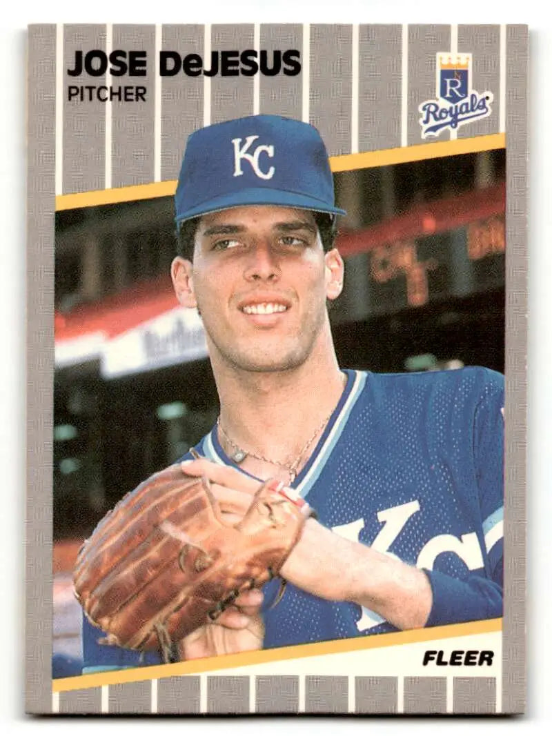 1989 Fleer #280 Jose DeJesus Kansas City Royals Baseball Cards NM-MT ID:54558