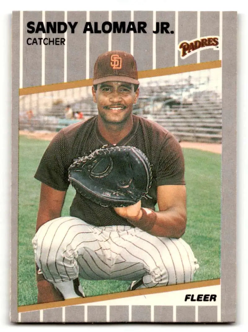 1989 Fleer #300 Sandy Alomar Jr. San Diego Padres Baseball Cards NM- ID:54574
