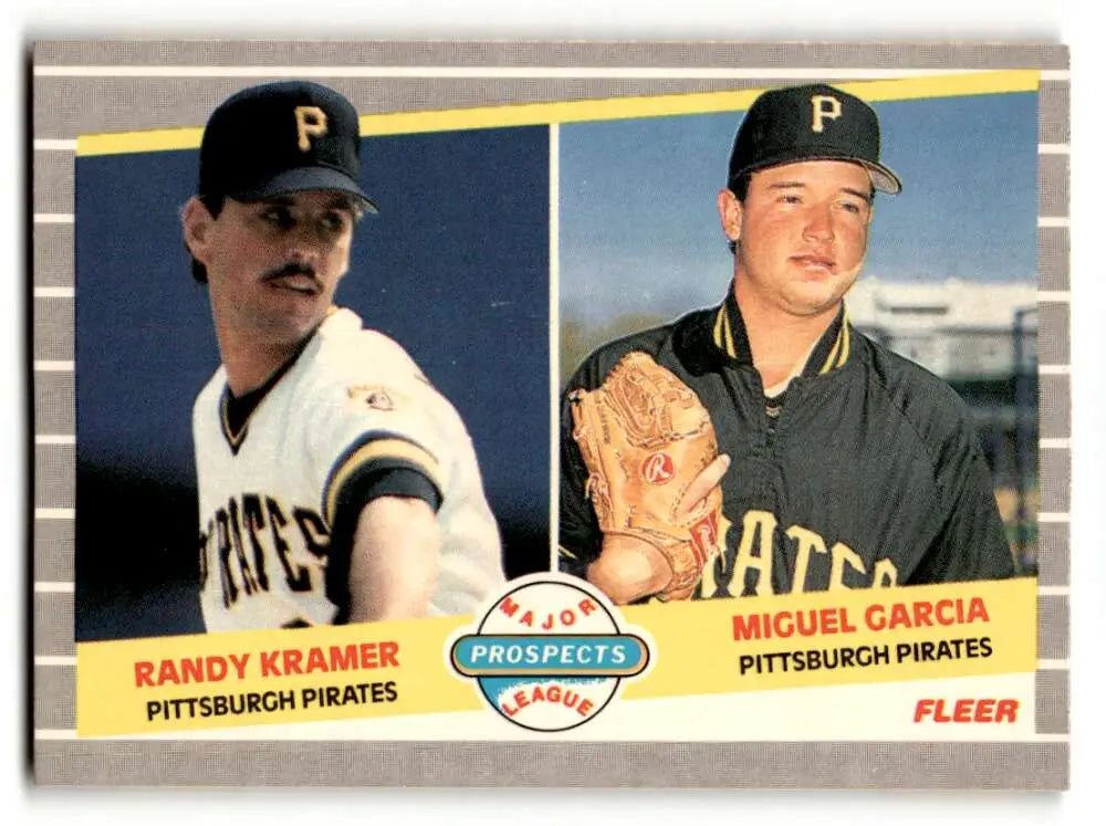 1989 Fleer #647 Randy Kramer / Miguel Garcia MLP RC Pittsburgh Pira ID:54601