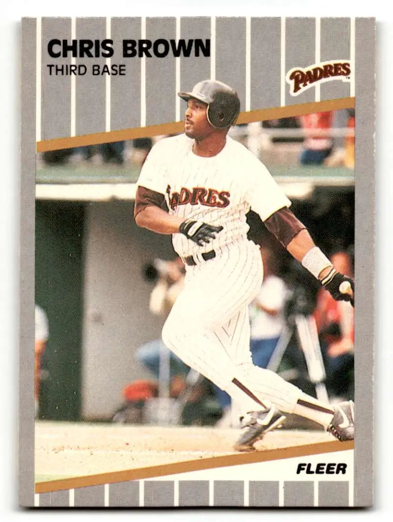 1989 Fleer #301 Chris Brown San Diego Padres Baseball Cards NM-MT ID:54612
