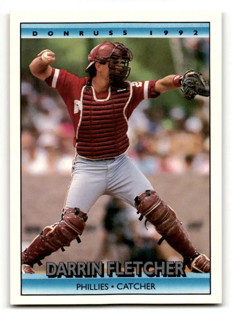 1992 Donruss #319 Darrin Fletcher Philadelphia Phillies Baseball Car ID:54621