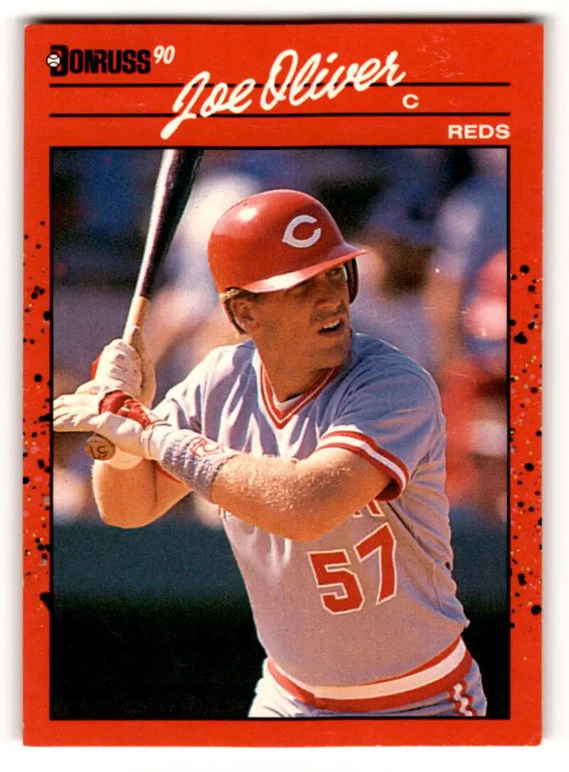 1990 Donruss #586 Joe Oliver Cincinnati Reds Baseball Cards EX/NM ID:54633