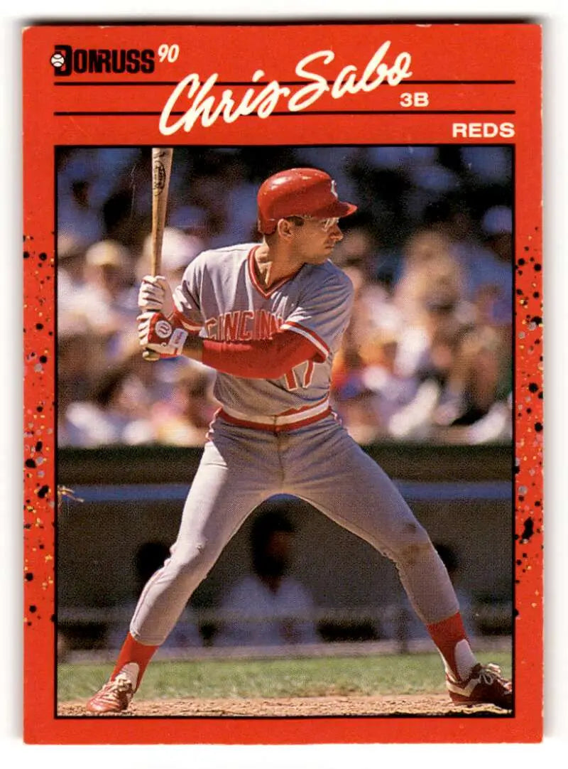 1990 Donruss #242 Chris Sabo Cincinnati Reds Baseball Cards EX/NM ID:54636