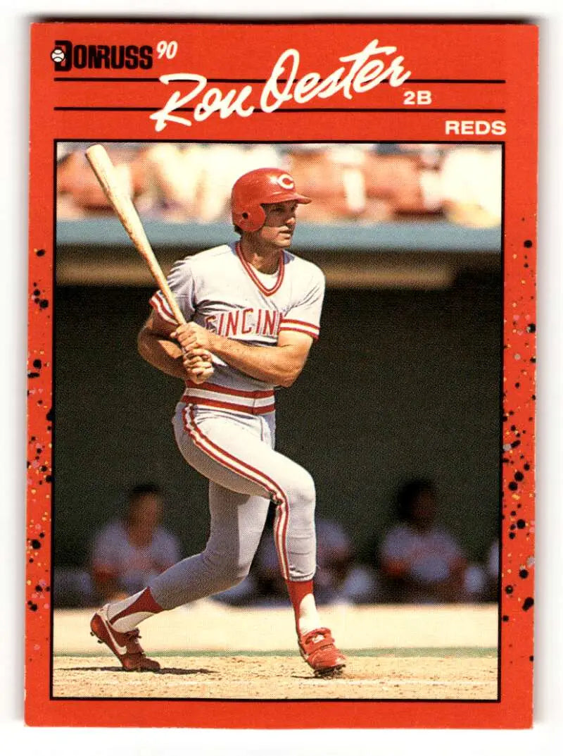 1990 Donruss #317 Ron Oester Cincinnati Reds Baseball Cards EX/NM ID:54639