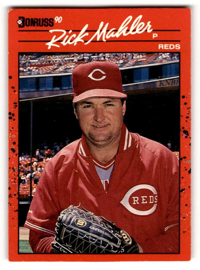 1990 Donruss #375 Rick Mahler Cincinnati Reds Baseball Cards EX/NM ID:54648
