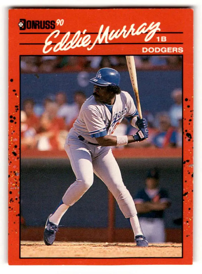 1990 Donruss #77 Eddie Murray Los Angeles Dodgers Baseball Cards EX/ ID:54679