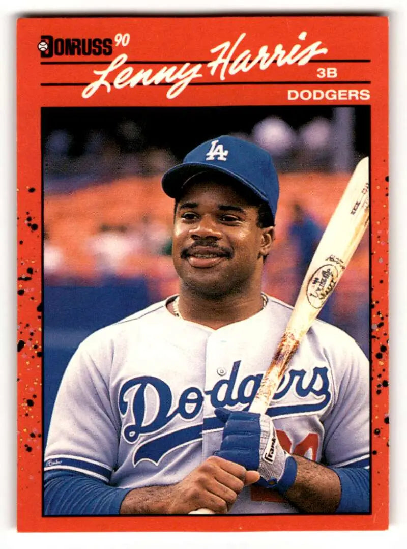 1990 Donruss #434 Lenny Harris Los Angeles Dodgers Baseball Cards EX ID:54687