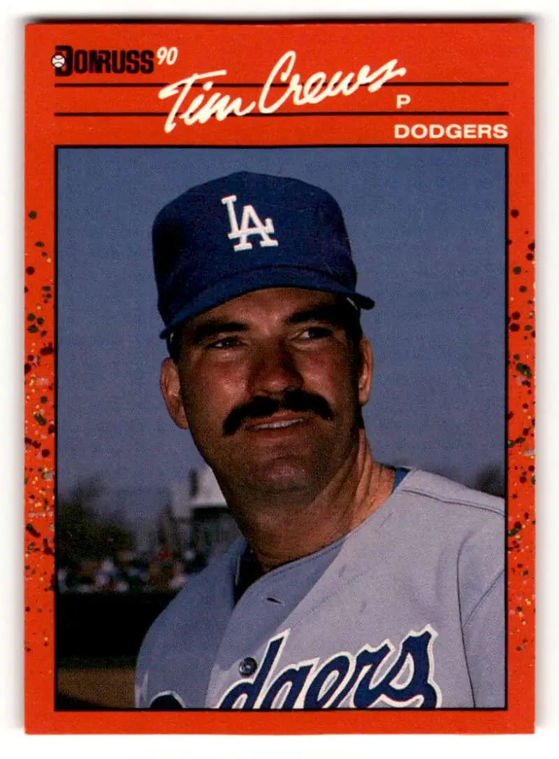 1990 Donruss #550 Tim Crews Los Angeles Dodgers Baseball Cards EX/NM ID:54692
