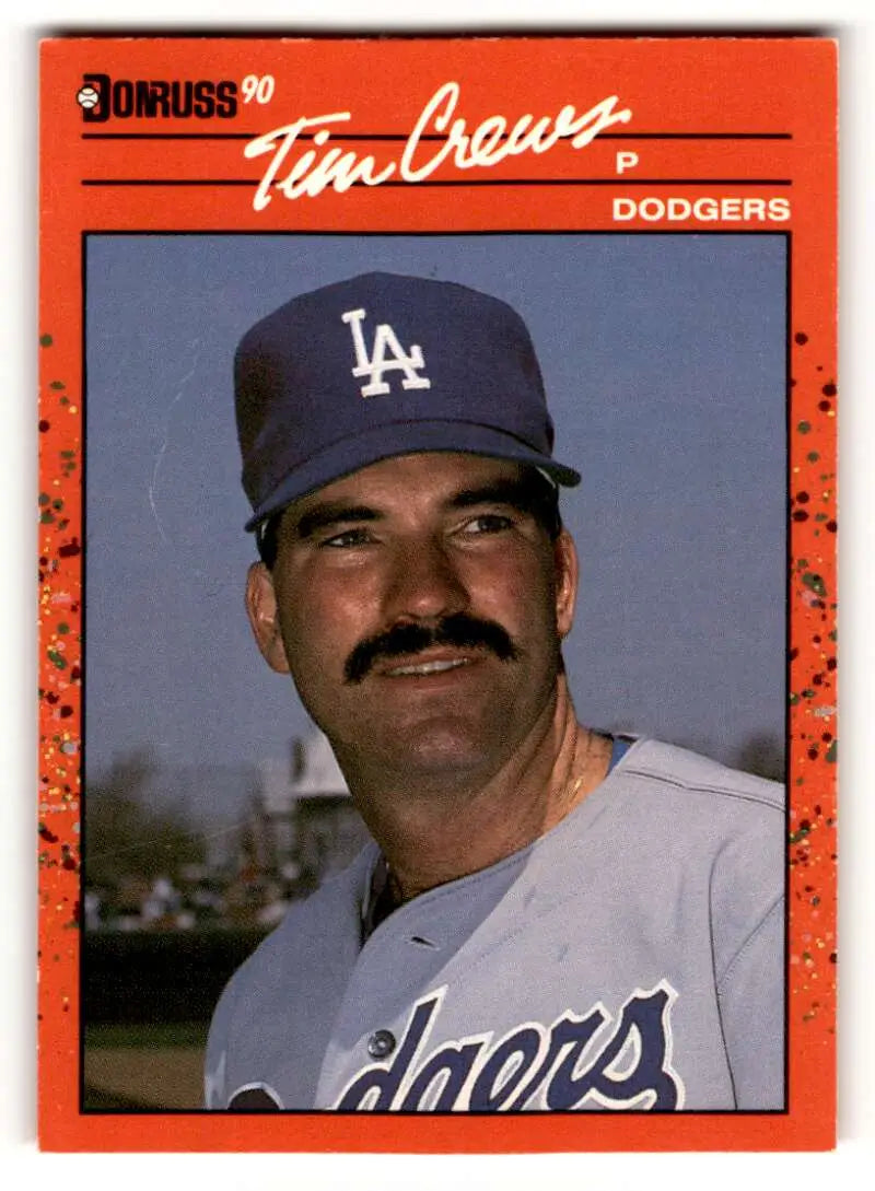 1990 Donruss #550 Tim Crews Los Angeles Dodgers Baseball Cards EX/NM ID:54697