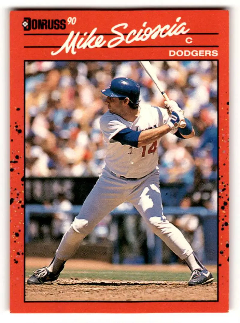 1990 Donruss #316 Mike Scioscia Los Angeles Dodgers Baseball Cards E ID:54702