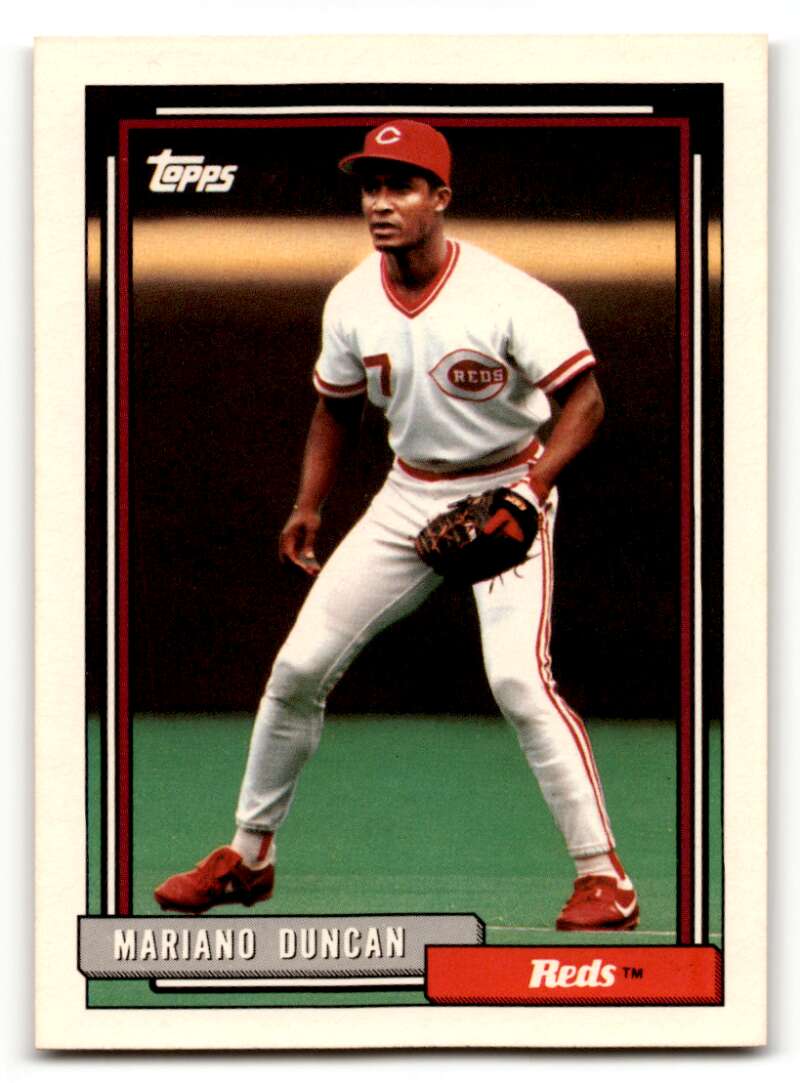 1992 Topps #589 Mariano Duncan Cincinnati Reds Baseball Cards EX/NM ID:54708