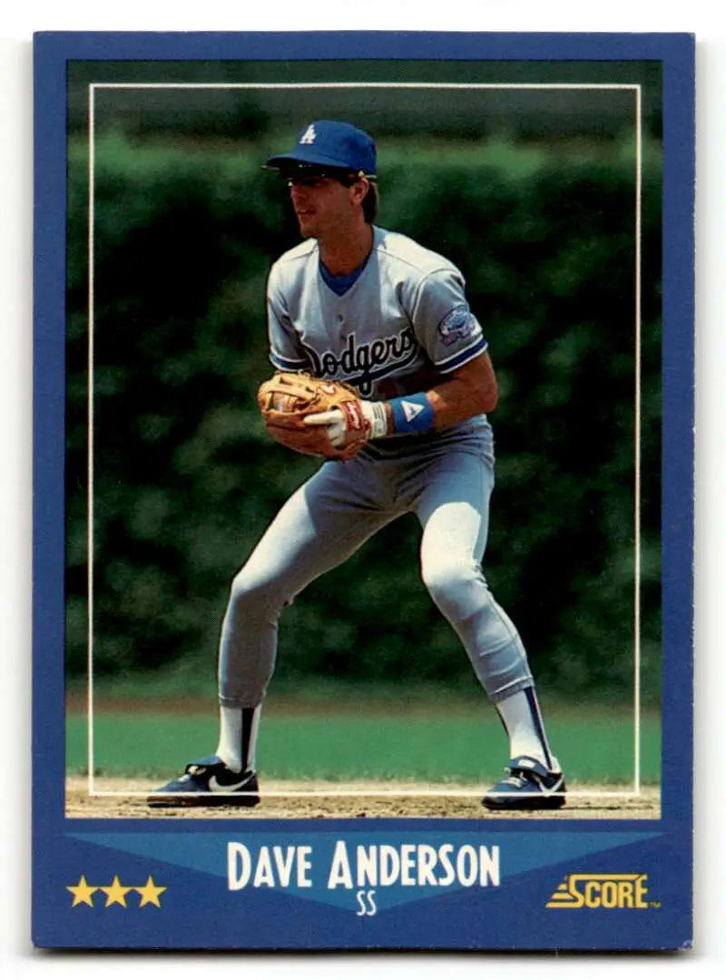 1988 Score #166 Dave Anderson Los Angeles Dodgers Baseball Cards EX/ ID:54901