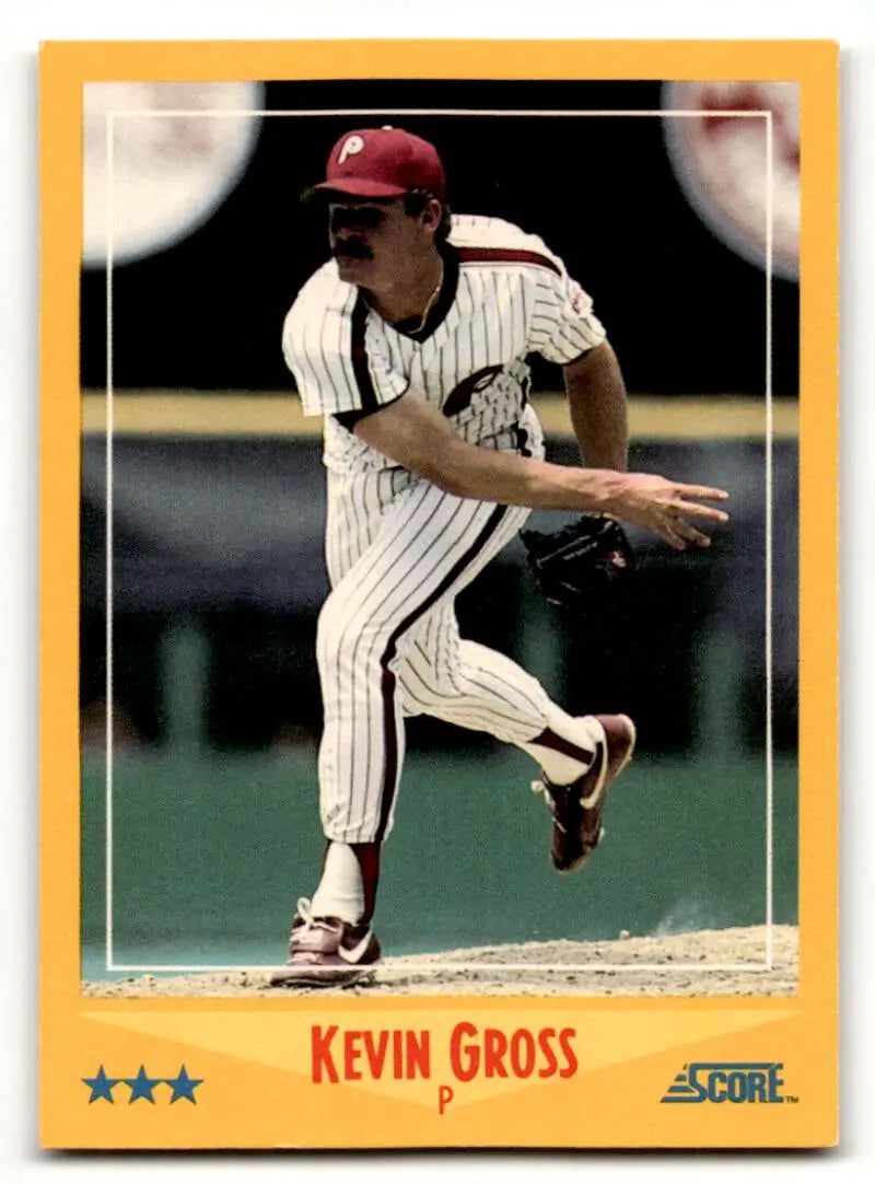 1988 Score #468 Kevin Gross Philadelphia Phillies Baseball Cards EX/ ID:54931